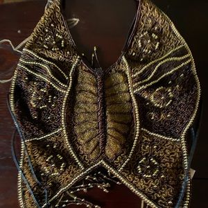 Beaded Butterfly Halter Top